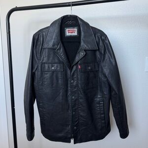Levi's Black Faux Leather Men's Jacket